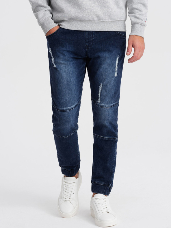 Ombre Clothing Tmavě modré pánské džíny Ombre Clothing