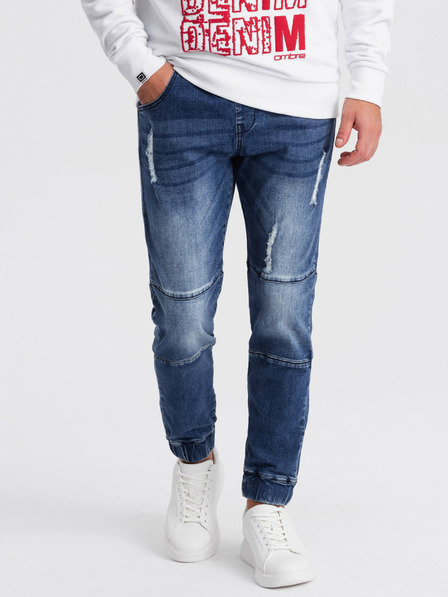 Ombre Clothing Modré pánské džíny Ombre Clothing