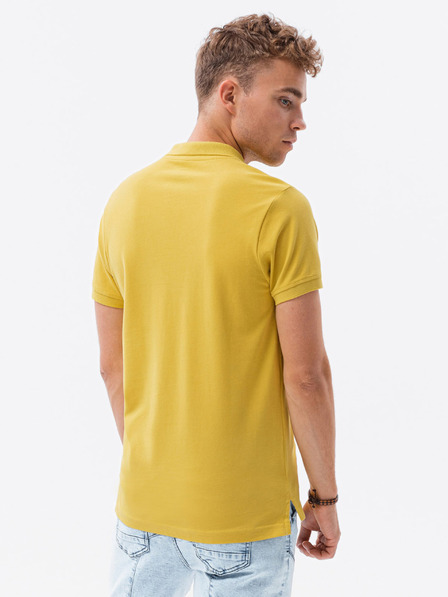 Ombre Clothing Žluté pánské polo tričko Ombre Clothing