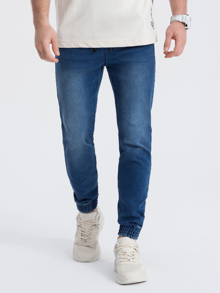Ombre Clothing Tmavě modré pánské slim fit džíny Ombre Clothing