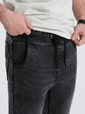 Ombre Clothing Tmavě šedé pánské slim fit džíny Ombre Clothing