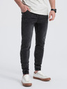 Ombre Clothing Tmavě šedé pánské slim fit džíny Ombre Clothing