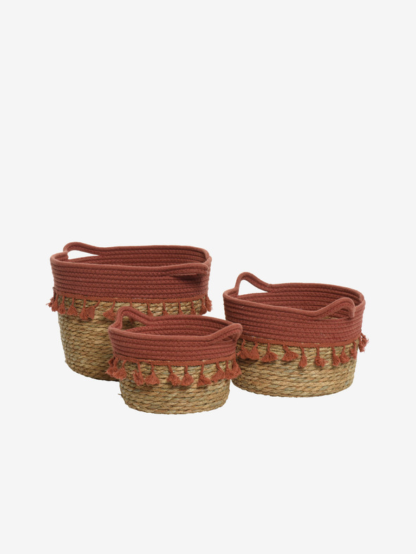 Kaemingk Sada tří úložných košíků v hnědé barvě Kaemingk