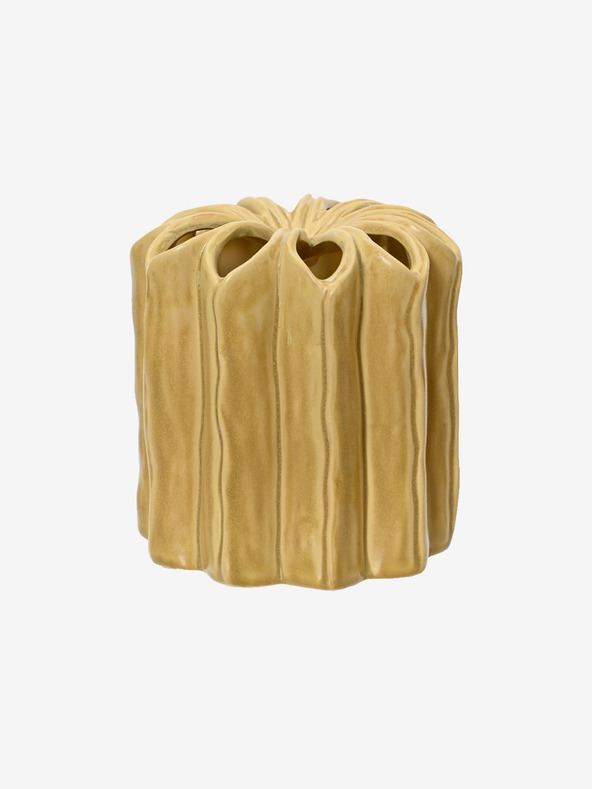 Kaemingk Hořčicová keramická váza Kaemingk