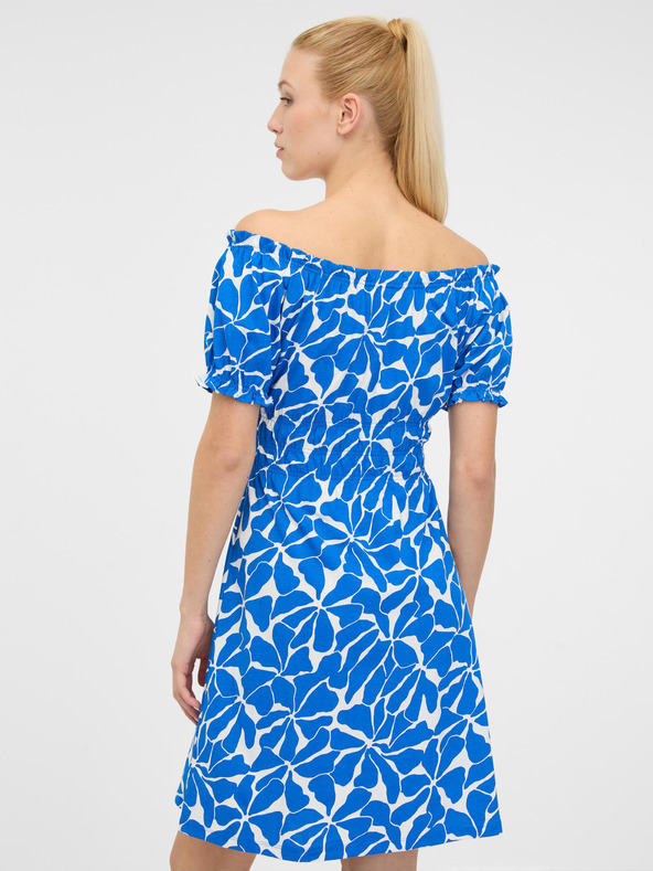 Orsay Modré dámské šaty ke kolenům ORSAY