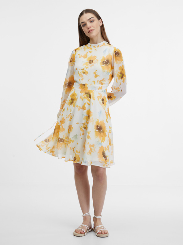 Orsay Bílé dámské květinové šaty ORSAY