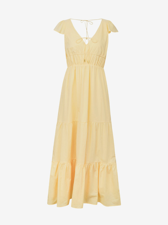 Orsay Žluté dámské maxišaty ORSAY