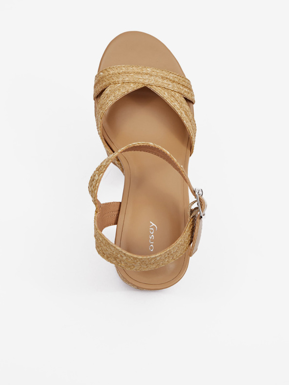 Orsay Hnědé dámské sandály na podpatky ORSAY