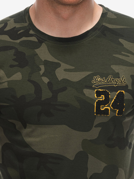 Edoti Tmavě zelené pánské army tričko Edoti