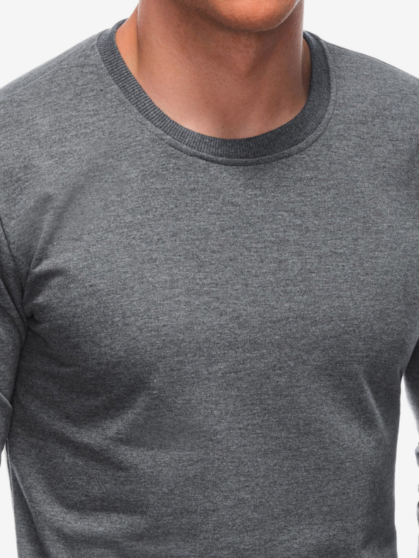 Edoti Tmavě šedá pánská basic mikina Edoti