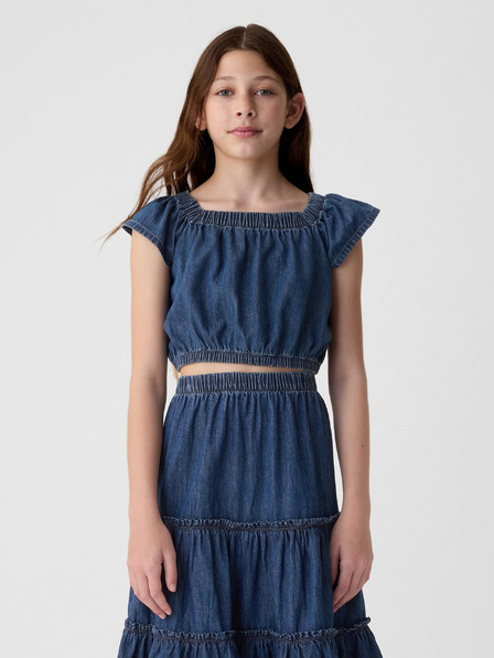 GAP Dětský džínový crop top GAP