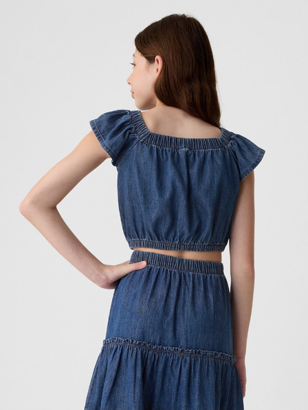 GAP Dětský džínový crop top GAP