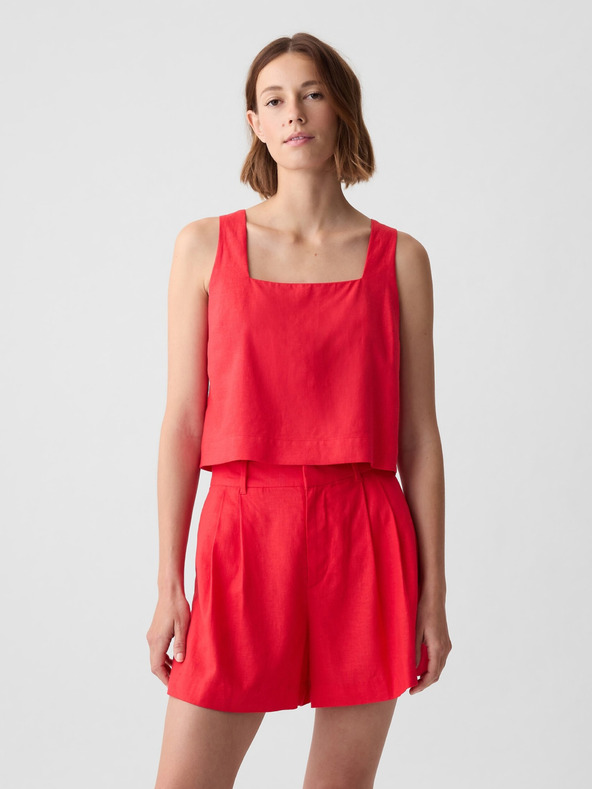 GAP Lněný crop top GAP