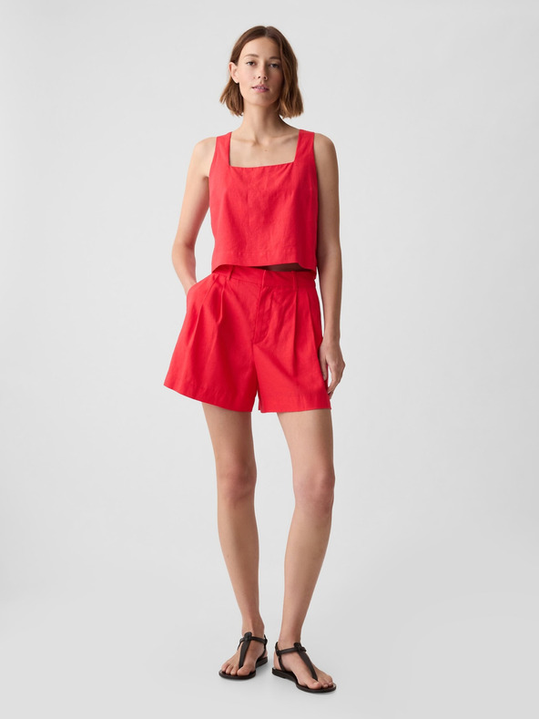 GAP Lněný crop top GAP