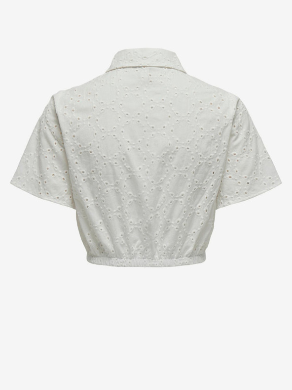 ONLY Bílá dámská zkrácená košile ONLY Kala Alicia