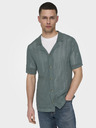 ONLY & SONS Zelená pánská úpletová košile ONLY & SONS Diego