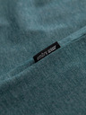 Ombre Clothing Tmavě zelené pánské tričko s knoflíky Ombre Clothing
