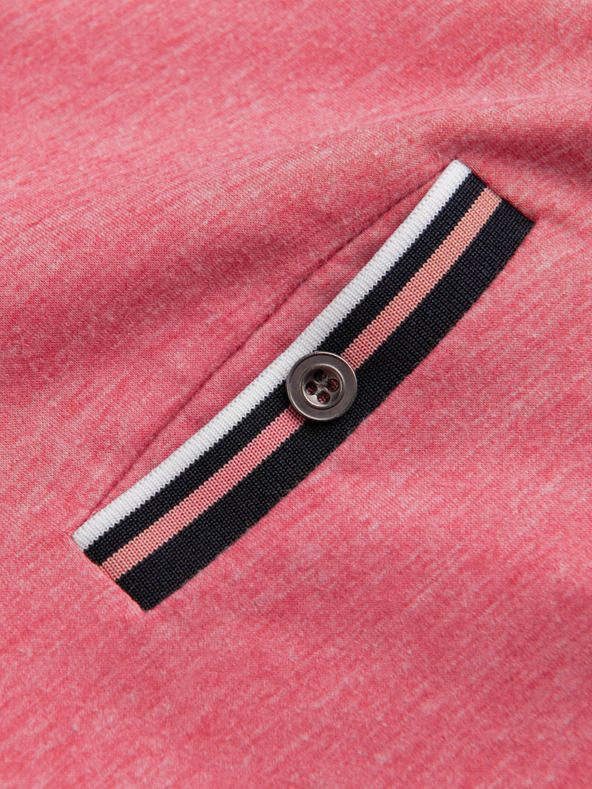 Ombre Clothing Starorůžové pánské tričko s knoflíky Ombre Clothing