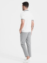 Ombre Clothing Bílé pánské polo tričko Ombre Clothing
