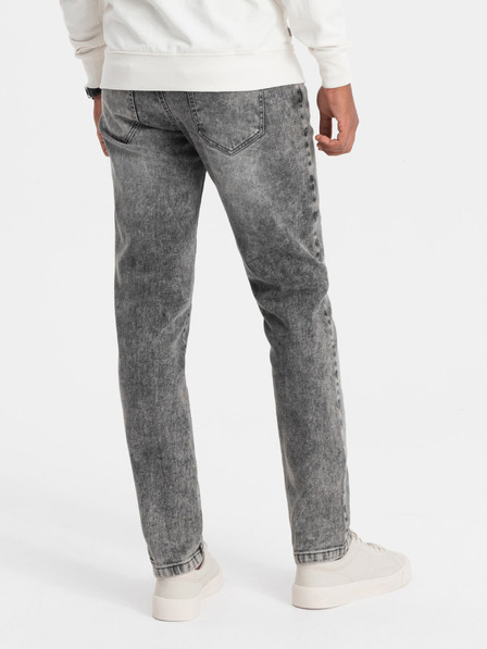 Ombre Clothing Šedé pánské straight fit džíny Ombre Clothing