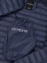 Ombre Clothing Tmavě modrá pánská lehká prošívaná bunda Ombre Clothing