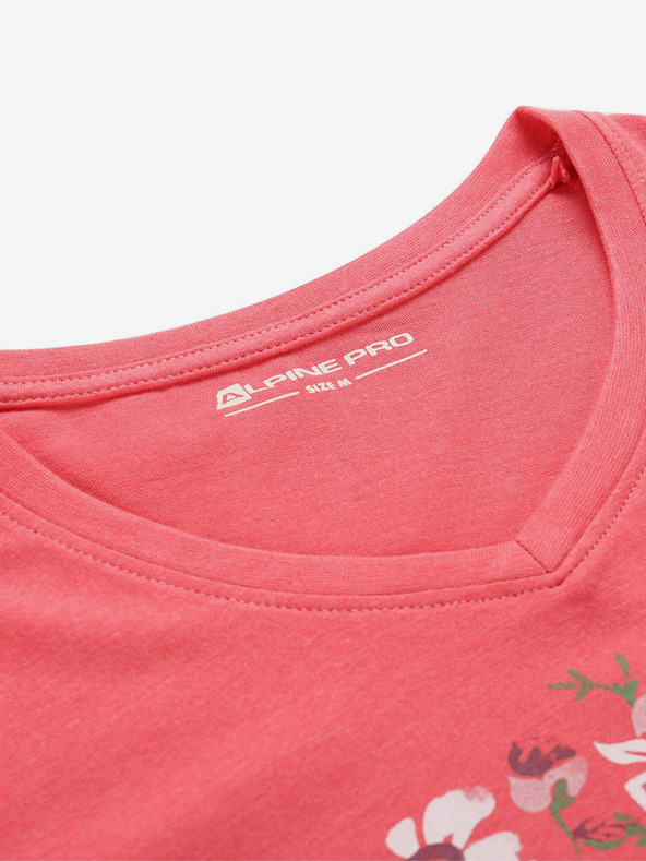 ALPINE PRO Červené dámské sportovní tričko s potiskem ALPINE PRO Nega