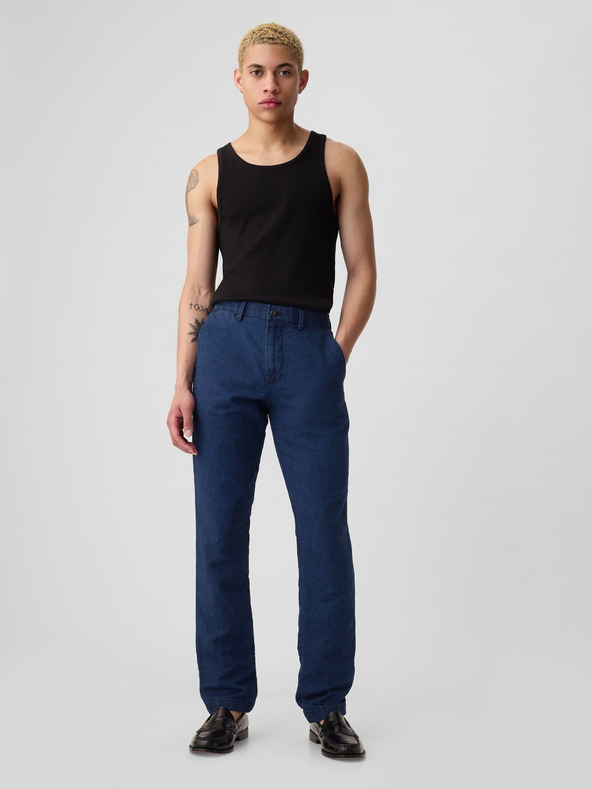 GAP Lněné kalhoty Slim GAP