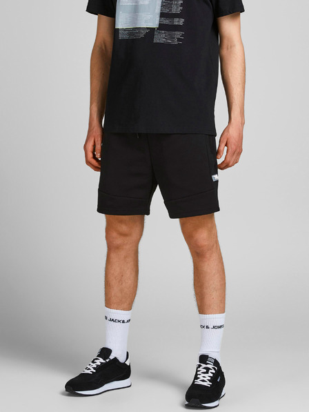 Jack & Jones Černé teplákové kraťasy Jack & Jones Air