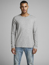Jack & Jones Šedé pánské triko s dlouhým rukávem Jack & Jones Basic