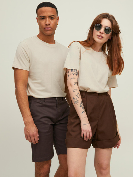 Jack & Jones Béžové unisex basic tričko Jack & Jones Noa