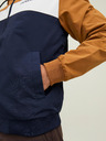 Jack & Jones Hnědo-modrá pánská lehká bunda s kapucí Jack & Jones Rush