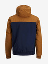 Jack & Jones Hnědo-modrá pánská lehká bunda s kapucí Jack & Jones Rush
