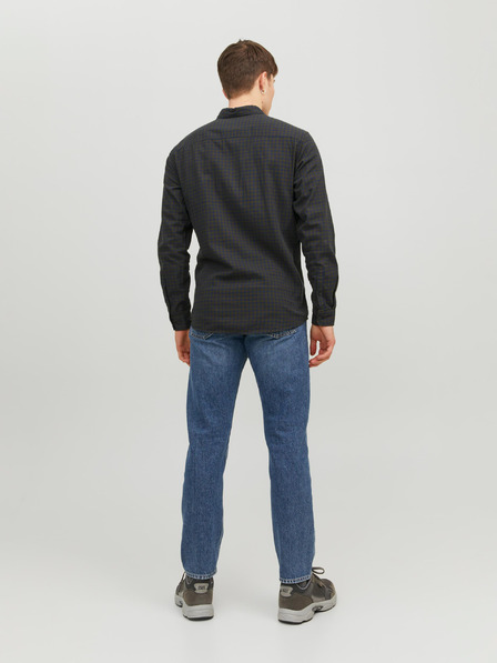 Jack & Jones Tmavě zelená pánská kostkovaná košile Jack & Jones Gingham