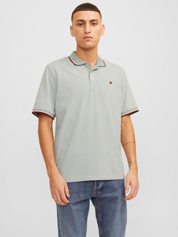 Jack & Jones Světle zelené pánské polo tričko Jack & Jones Bluwin