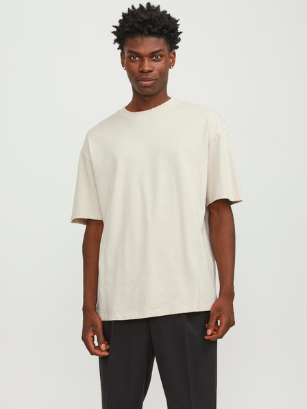 Jack & Jones Béžové pánské tričko Jack & Jones Bradley