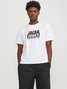 Jack & Jones Bílé pánské tričko Jack & Jones Map