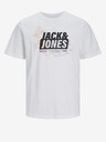 Jack & Jones Bílé pánské tričko Jack & Jones Map