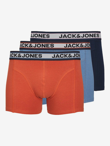 Jack & Jones Sada tří pánských boxerek v modré a oranžové barvě Jack & Jones