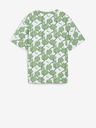 Puma Bílo-zelené dámské vzorované tričko Puma ESS+ Blossom AOP Tee