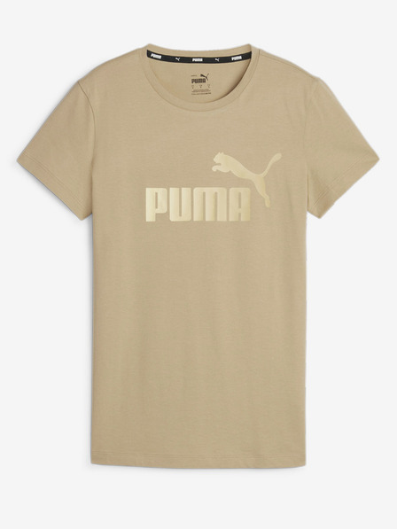 Puma Béžové dámské tričko Puma ESS+ Metallic Logo Tee