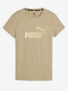 Puma Béžové dámské tričko Puma ESS+ Metallic Logo Tee