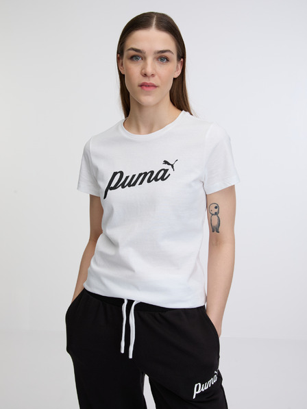 Puma Bílé dámské tričko Puma ESS+ Script Tee