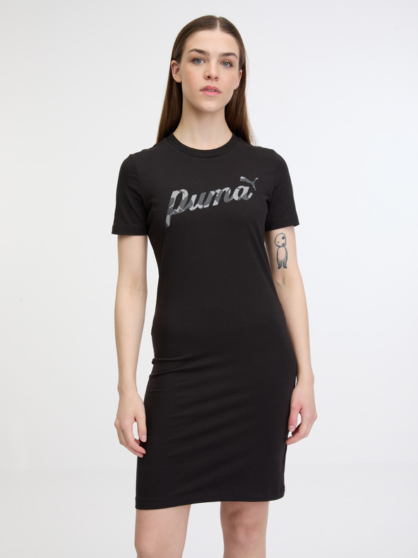 Puma Černé dámské šaty Puma ESS+ Blossom Graphic Dress
