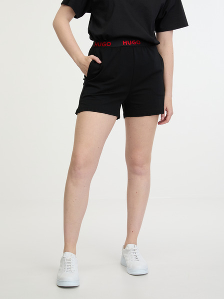 HUGO Černé dámské teplákové kraťasy HUGO Sporty Shorts