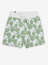 Puma Bílo-zelené dámské vzorované teplákové kraťasy Puma ESS+ Blossom 5" AOP Shorts TR