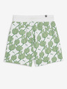 Puma Bílo-zelené dámské vzorované teplákové kraťasy Puma ESS+ Blossom 5" AOP Shorts TR