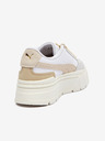 Puma Béžovo-bílé dámské kožené tenisky Puma Mayze Stack Luxe Wns