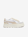 Puma Béžovo-bílé dámské kožené tenisky Puma Mayze Stack Luxe Wns
