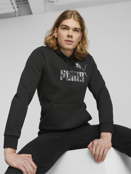 Puma Černá pánská mikina s kapucí Puma ESS+ Camo Graphic Hoodie FL