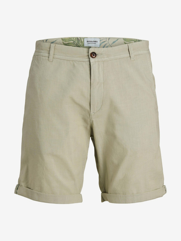 Jack & Jones Světle zelené pánské chino kraťasy Jack & Jones Marco